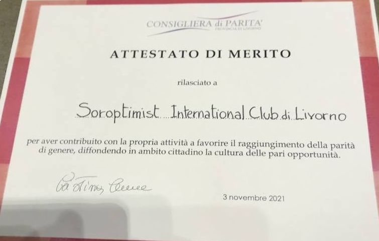 Il Soroptimist Club Livorno è premiato