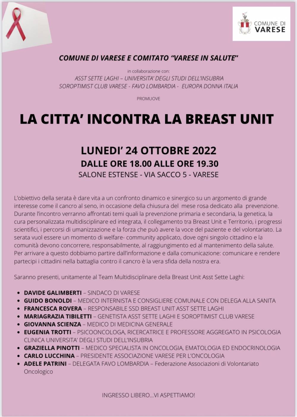 La città incontra la Breast Unit