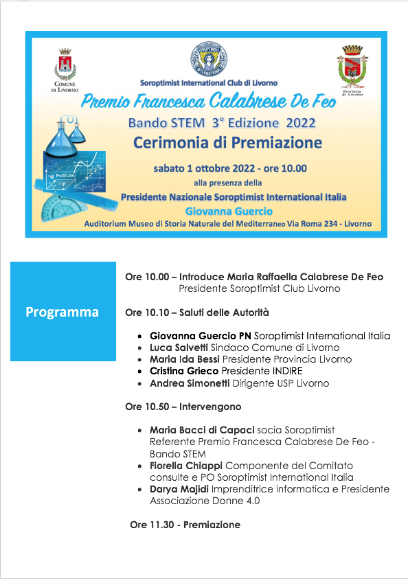 Premio Francesca Calabrese De Feo 30 settembre